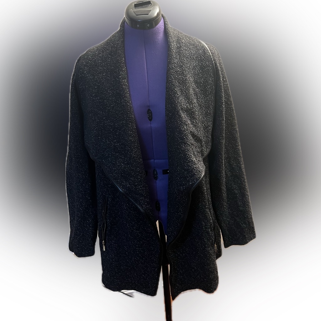 Rafaella Textured Black Blazer Size 2x